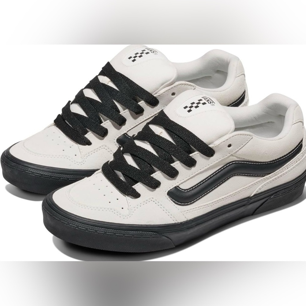 Vans Men's Black and White Skate Sneakers